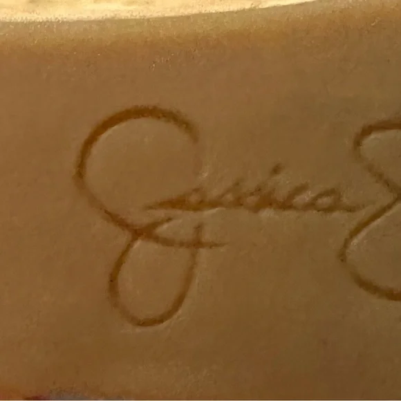 Jessica Simpson blue cork wedge heels - Picture 4 of 5